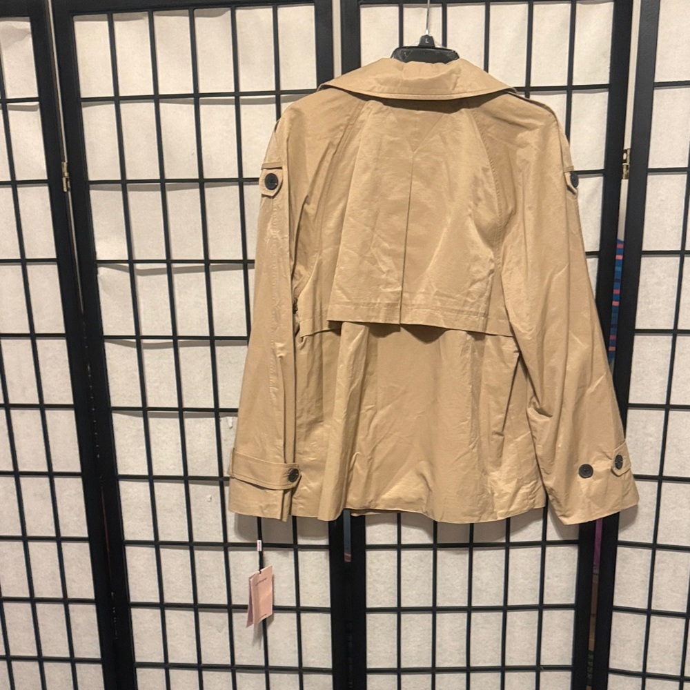 Avec Les Filles Beige Double-Breasted Trench Coat - Picture 5 of 9